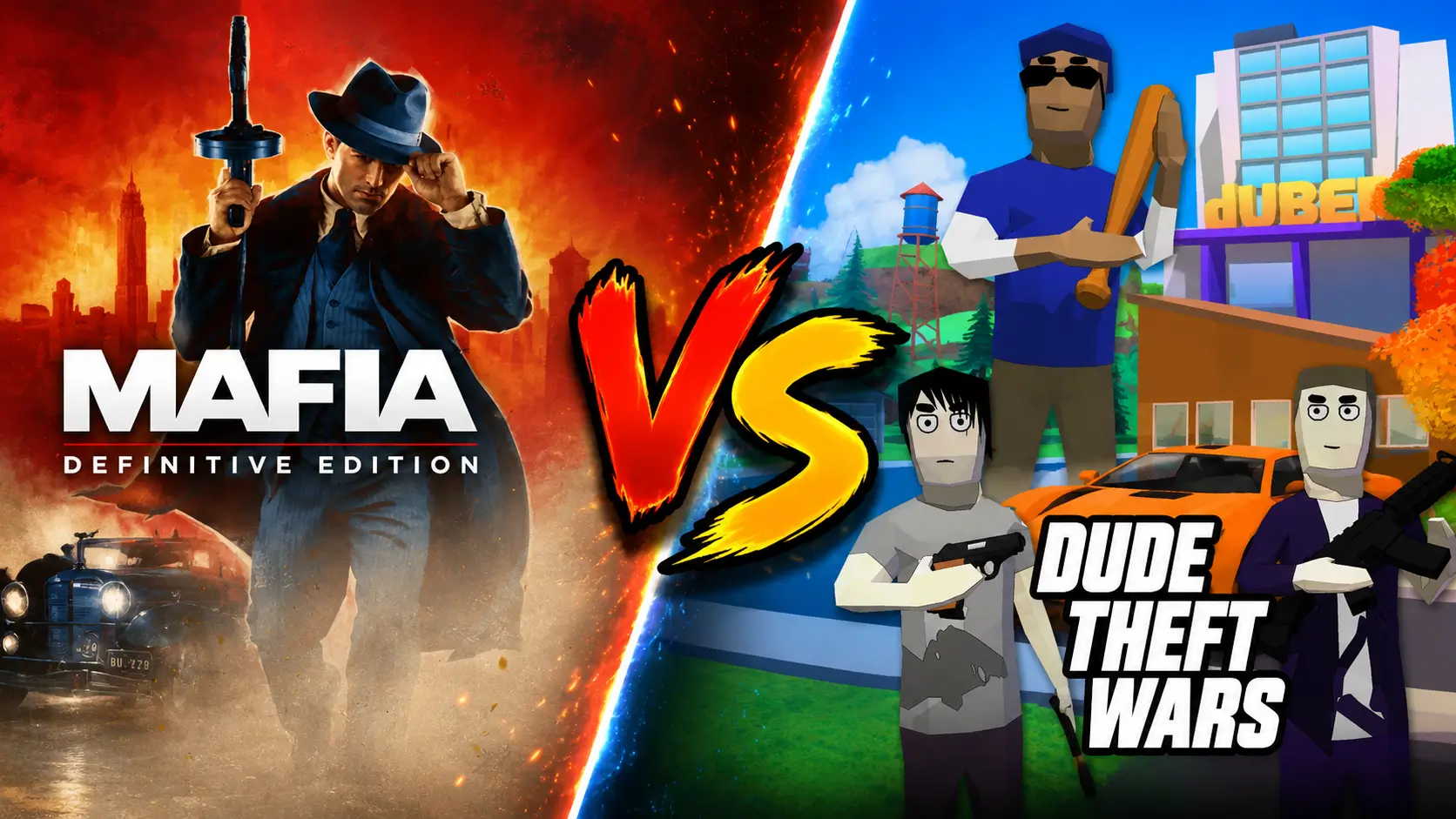 Mafia Series vs Dude Theft Wars Mod APK Comparison