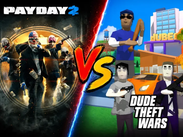 Red Dead Redemption 2 vs Dude Theft Wars Mod APK Comparison