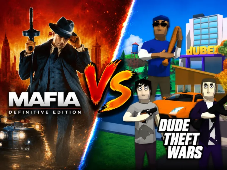Mafia Series vs Dude Theft Wars Mod APK Comparison